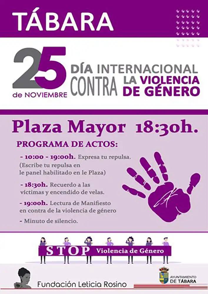 INFORMACIÓN 5 Tábara muestra su repulsa a la Violencia de Género