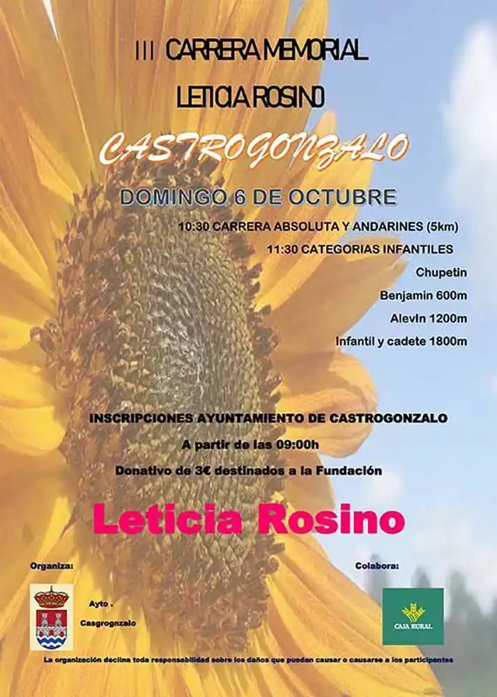 Castrogonzalo Corre con el Corazón en la Tercera Carrera Memorial Leticia Rosino 1 Castrogonzalo Corre con el Corazón en la Tercera Carrera Memorial Leticia Rosino