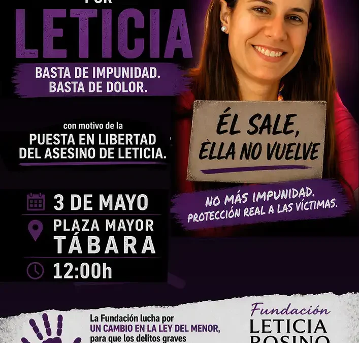 Concentración en Tábara por Leticia Rosino ante la puesta en libertad de su asesino