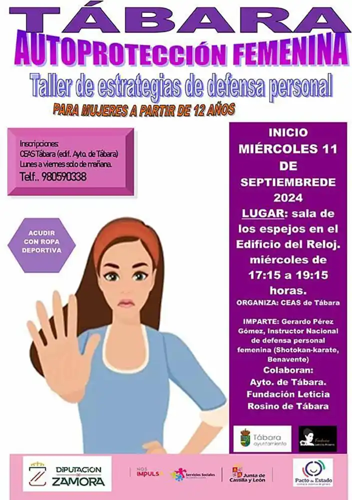Continúa el Taller de Autoprotección Femenina en Tábara: Una Iniciativa para Fortalecer la Seguridad y Confianza de las Mujeres
