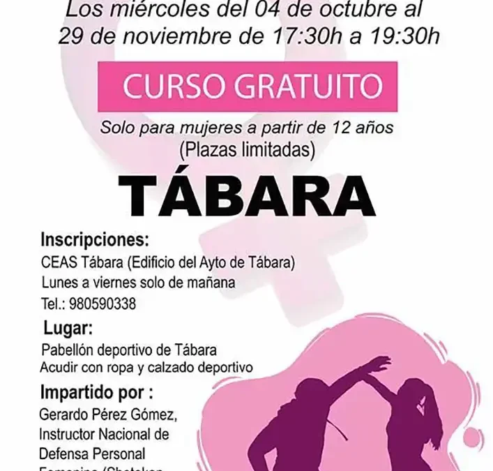 Curso Gratuito de Autoprotección Femenina y Estrategia de Defensa en Tábara: ¡Aprende a Defenderte!