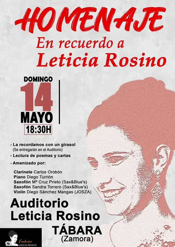 Homenaje en memoria de Leticia Rosino en Tábara