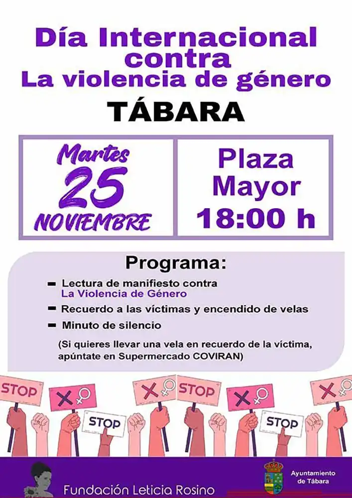 Tábara se une contra la violencia de género en un emotivo acto en la Plaza Mayor 1 Tábara se une contra la violencia de género en un emotivo acto en la Plaza Mayor