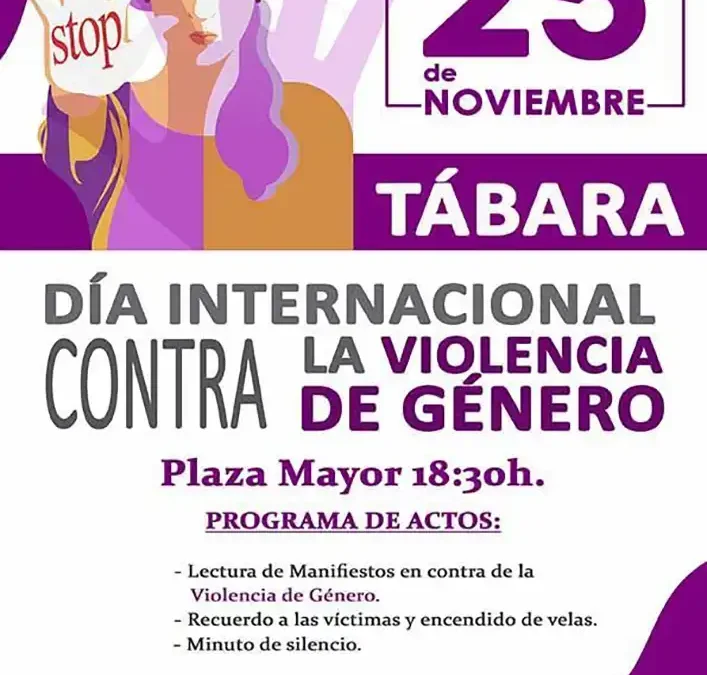 Unidos contra la Violencia de Género: La Plaza Mayor de Tábara acogerá un emotivo acto en memoria de las víctimas