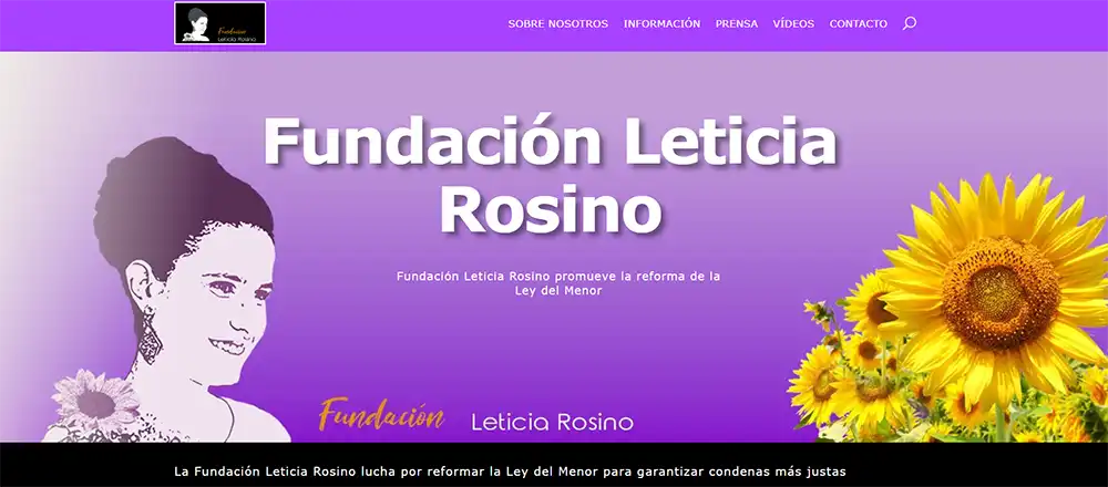 La Fundación Leticia Rosino lanza su web y activa una recogida de firmas para reformar la Ley del Menor
