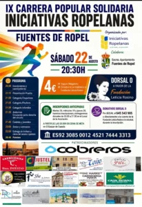 Fuentes de Ropel vuelve a correr por una causa solidaria con la IX Carrera Popular Solidaria de Iniciativas Ropelanas